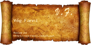 Vég Fanni névjegykártya