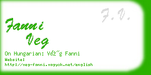 fanni veg business card